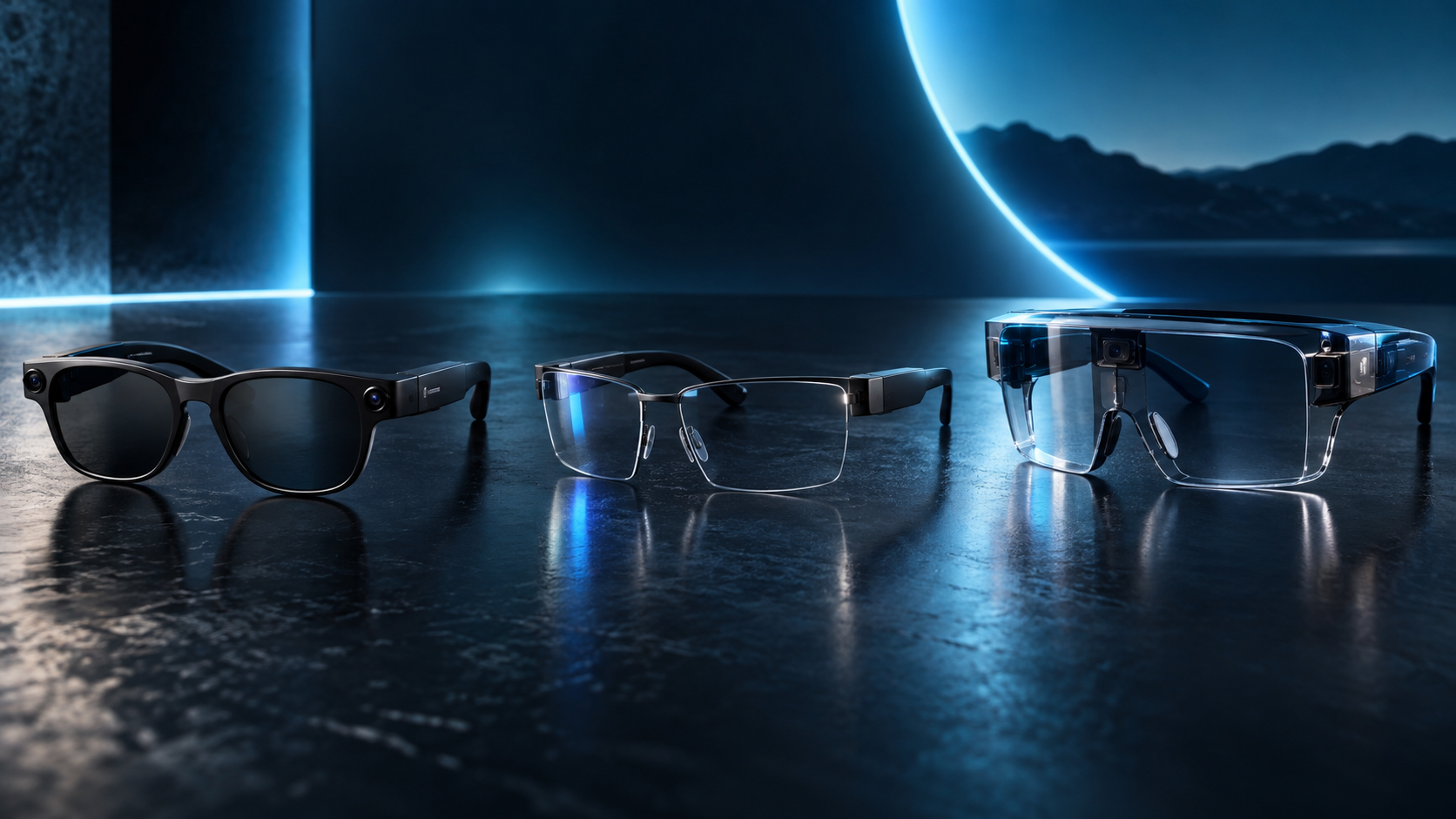 Trois catégories de lunettes connectées : sans écran, avec affichage discret et réalité augmentée